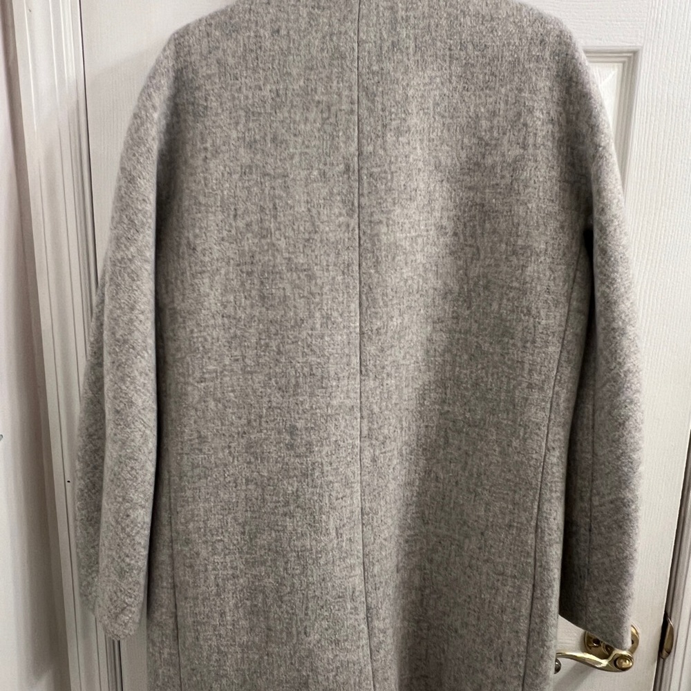 J. Crew Women's Cocoon Coat in Italian Stadium-Cloth in Heather Dusk - Picture 4 of 6